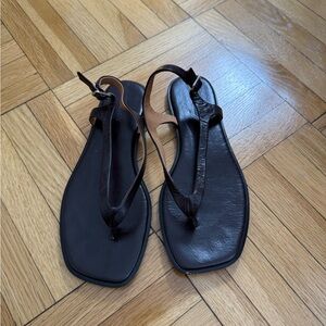 Madewell Dark Brown Leather Sandals